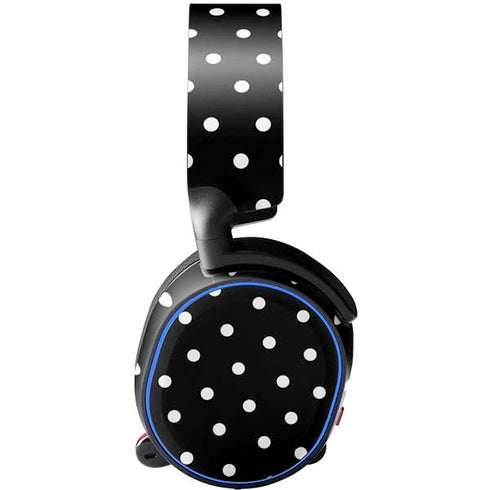 Black and White Polka Dots SteelSeries Arctis 3 Skin